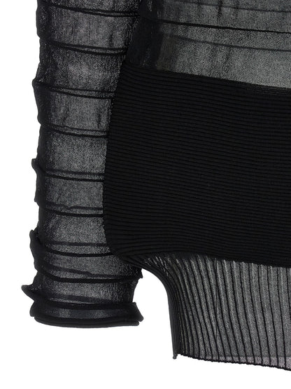 Black Polyester Sweatshirt