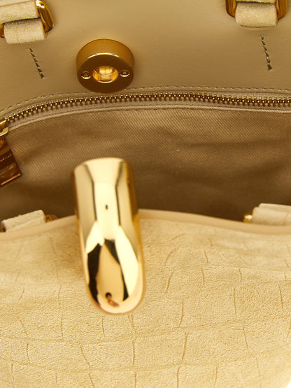 Beige Calfskin Handbag