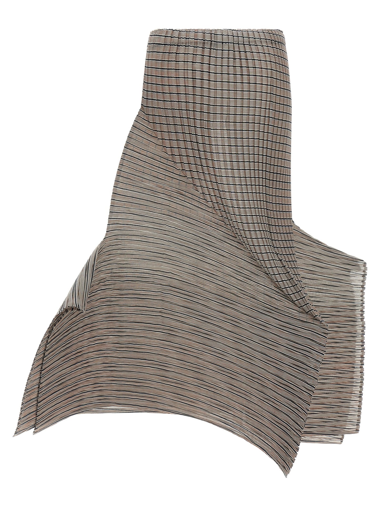 Brown Polyester Mini Skirt