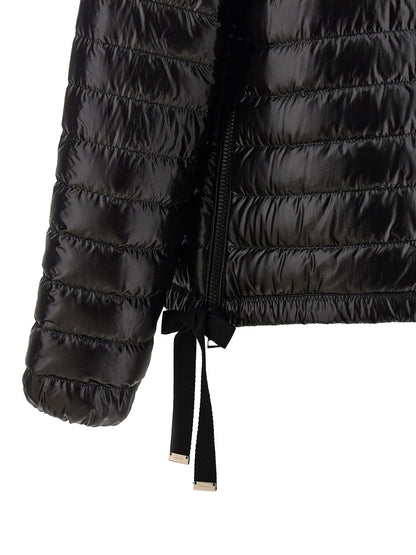 Black Polyamide Full-Length Jacket