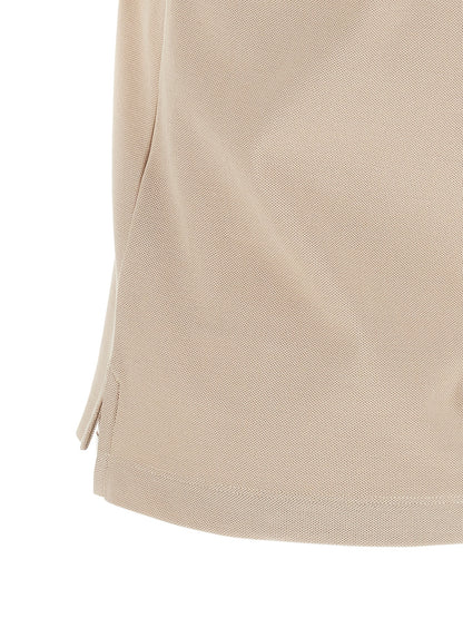 Beige Cotton Polo Shirt