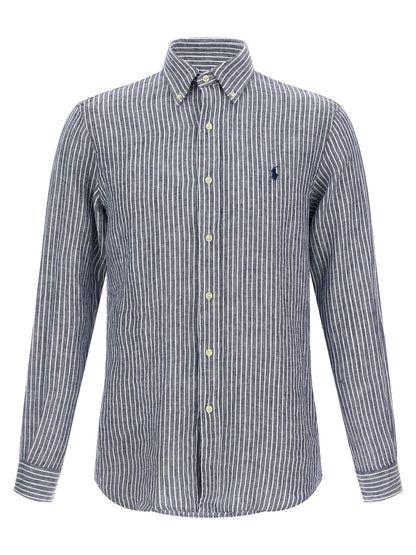 Blue Linen Blouse