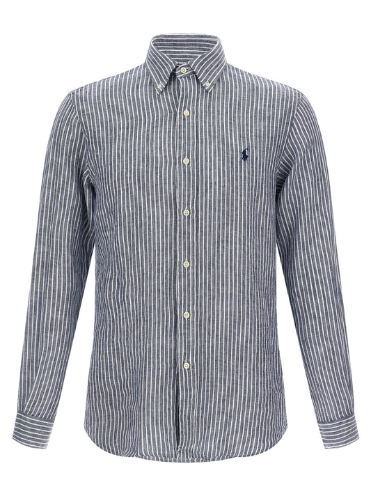 Blue Linen Blouse