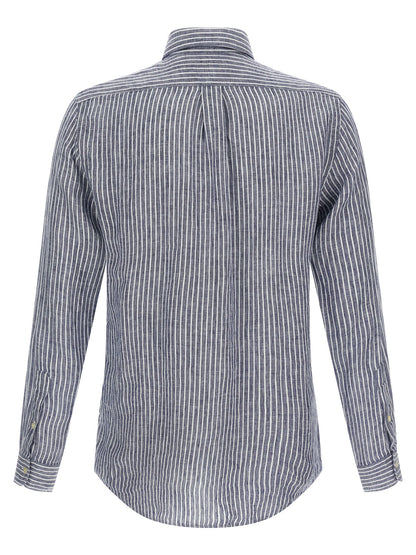 Blue Linen Blouse