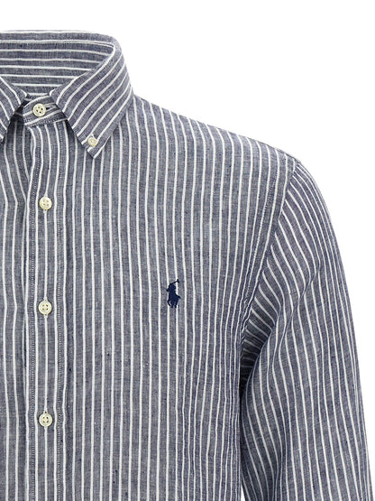 Blue Linen Blouse