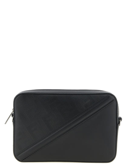 Black Viscose Shoulder Bag