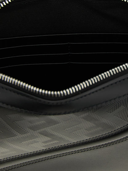 Black Viscose Shoulder Bag