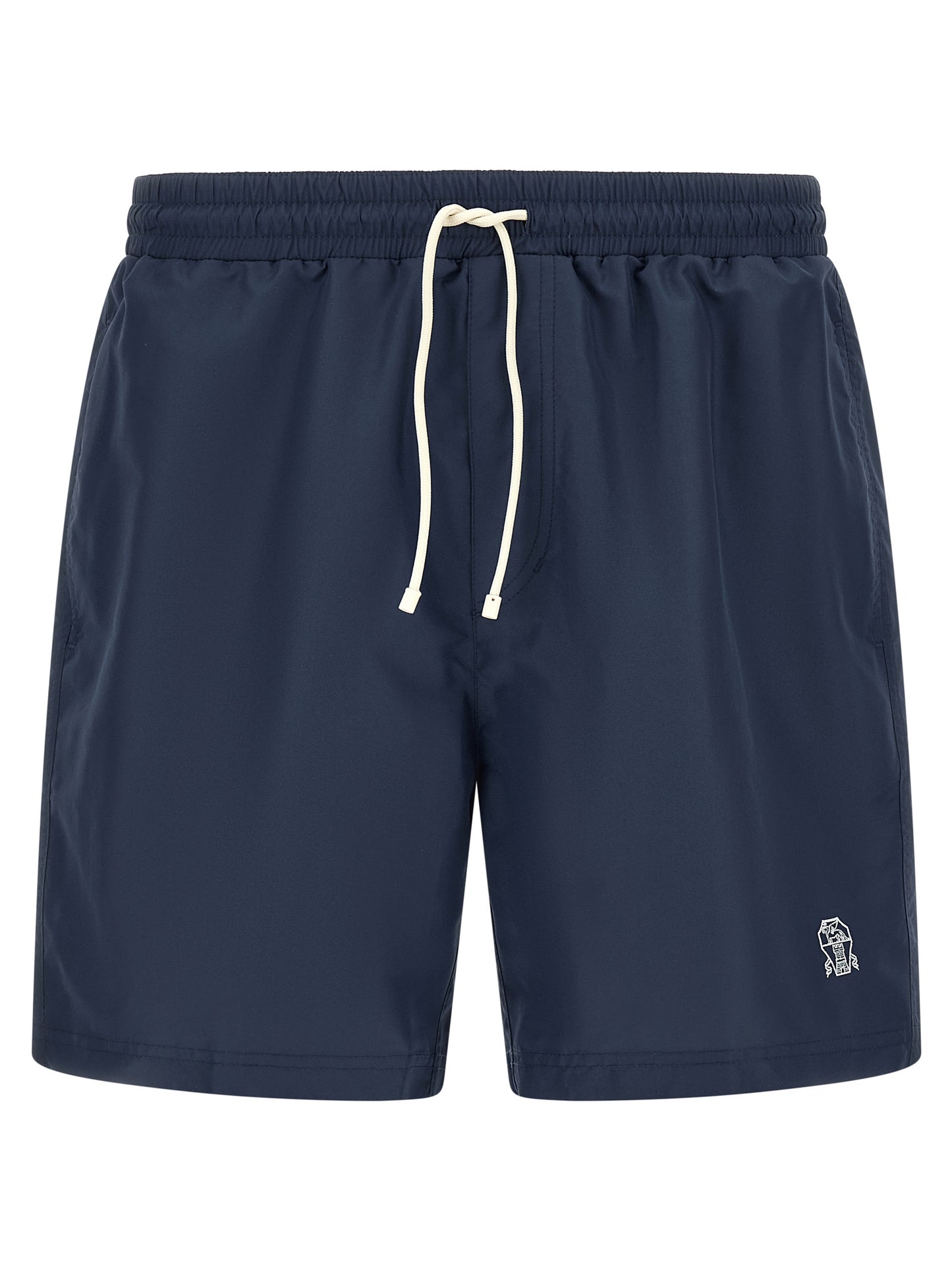 Blue Polyester Swim Shorts