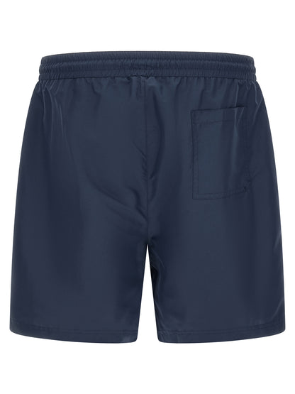 Blue Polyester Swim Shorts