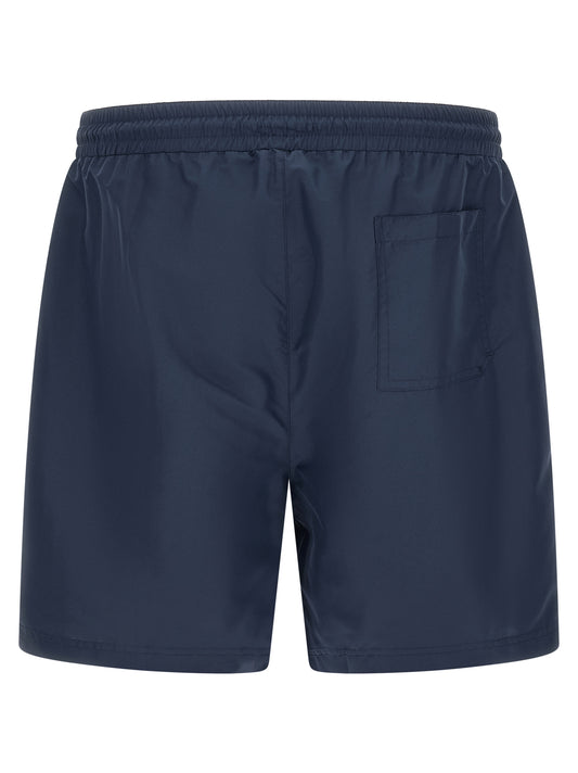 Blue Polyester Swim Shorts