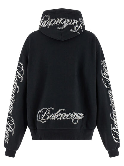Black Cotton Hoodie
