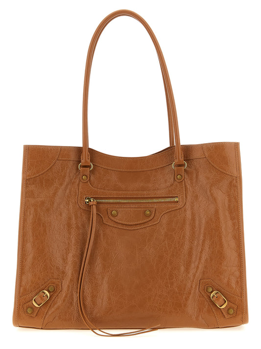 Brown Lamb Leather Shoulder Bag