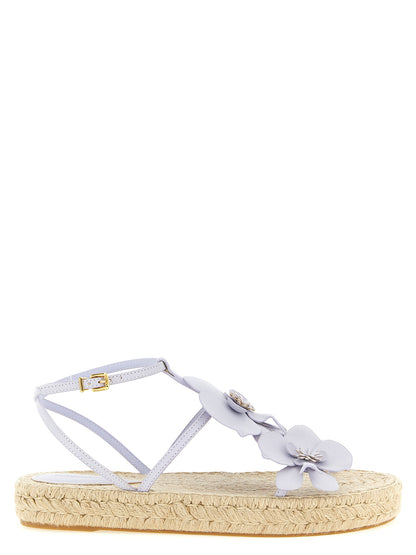 Purple Cowhide Flat Sandals