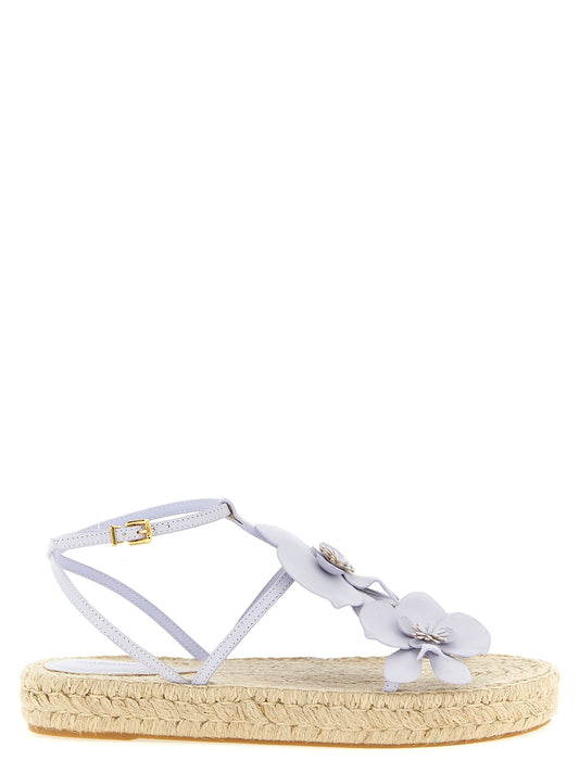 Purple Cowhide Flat Sandals