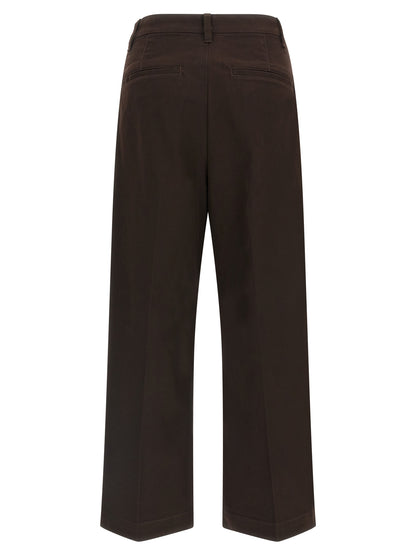 Brown Cotton Chino Pants