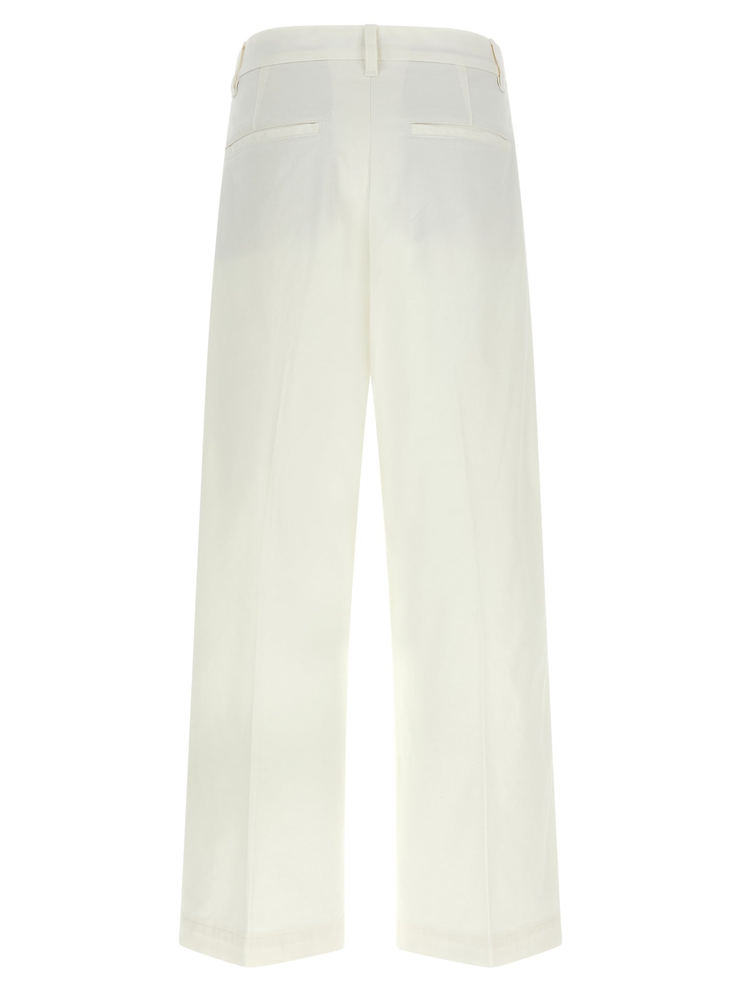 White Cotton Chino Pants