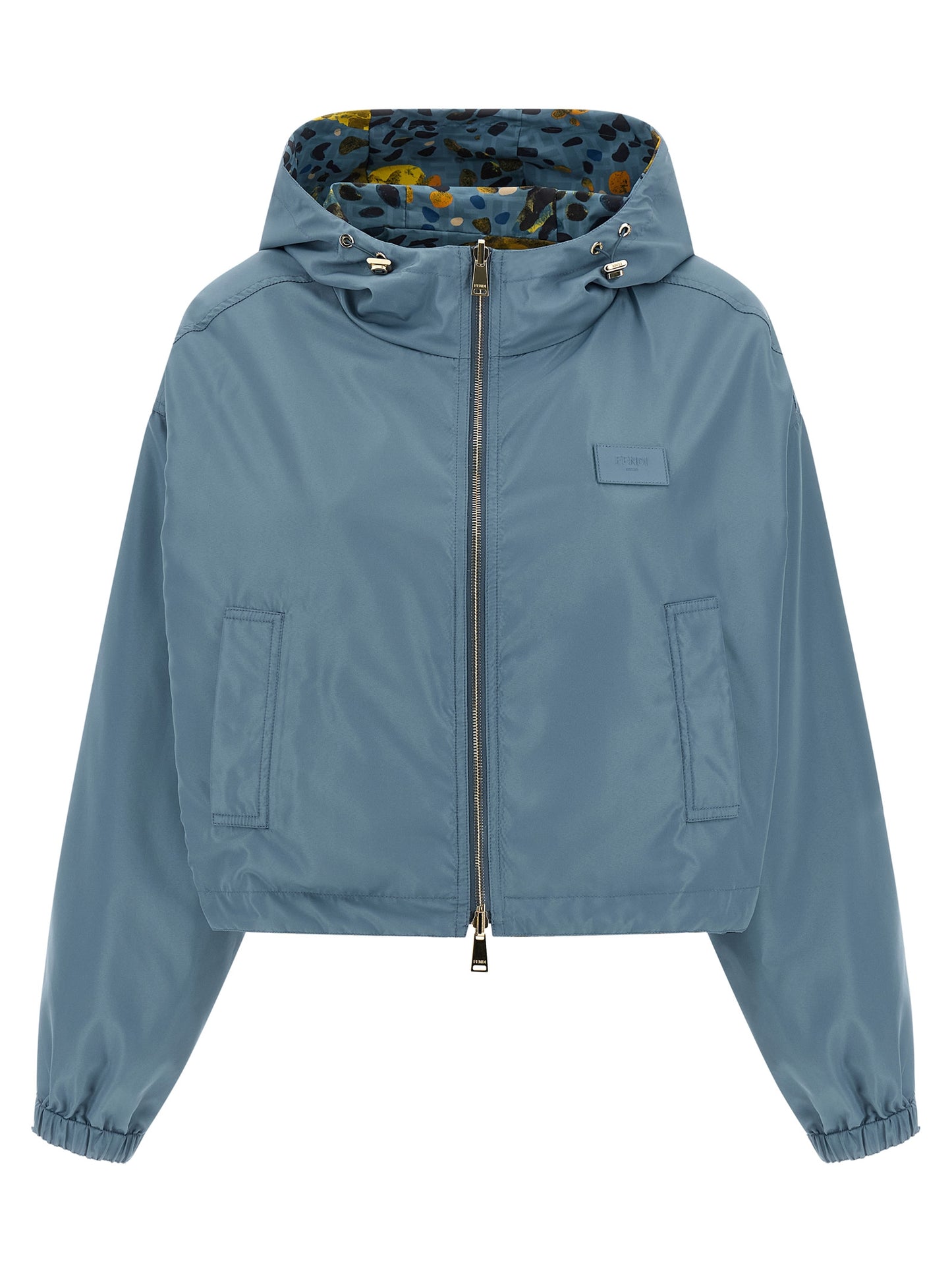 Blue Polyester Shell Jacket