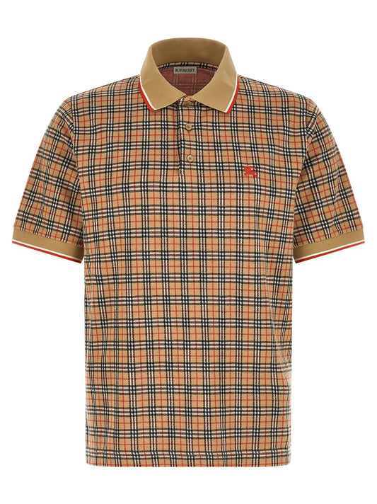 Beige Viscose Polo Shirt