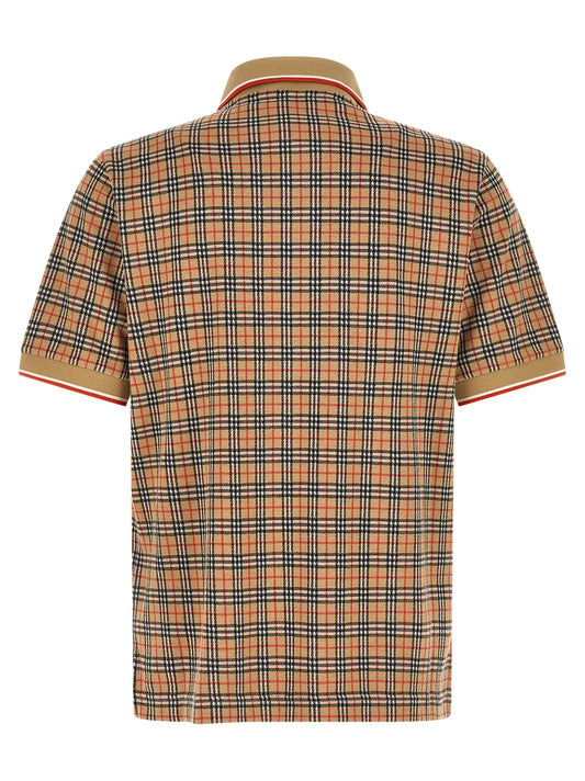 Beige Viscose Polo Shirt