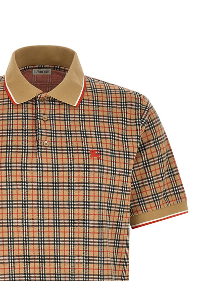 Beige Viscose Polo Shirt