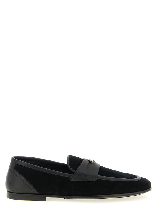 Black Calfskin Slip-On Loafers