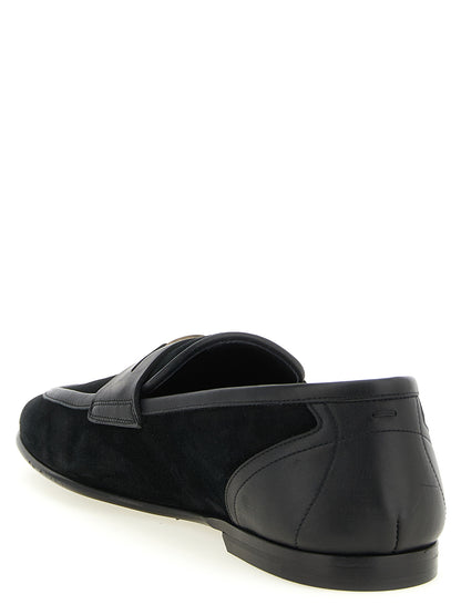Black Calfskin Slip-On Loafers