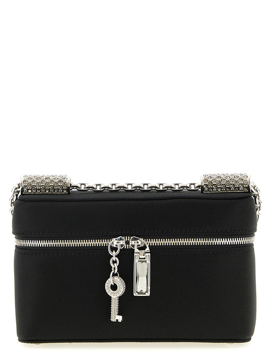 Black Viscose Crossbody Bag