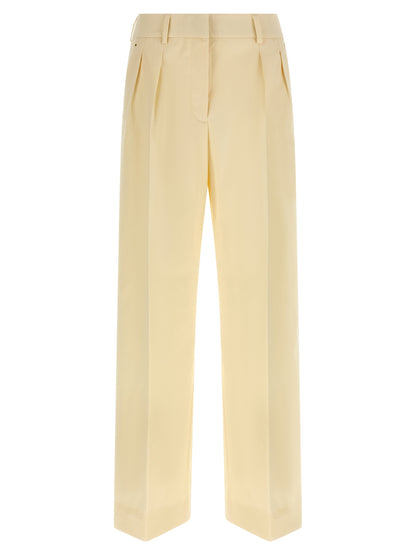 Beige Cotton Dress Pants