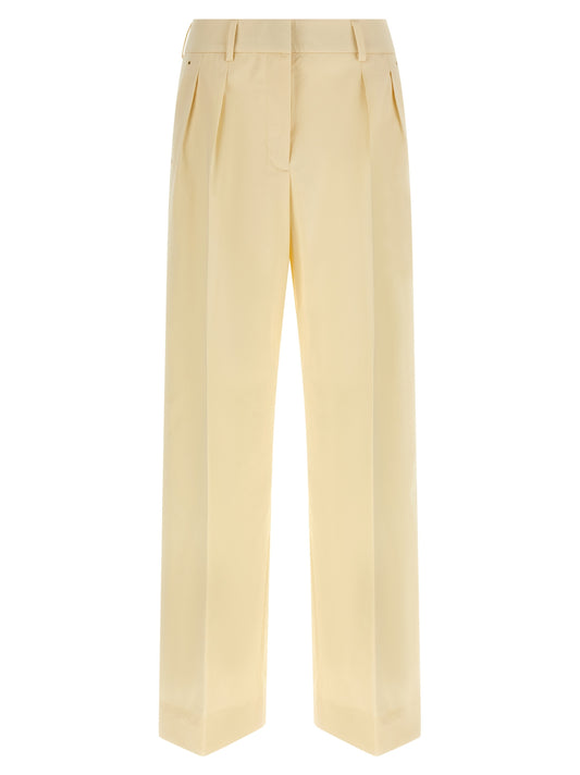 Beige Cotton Dress Pants