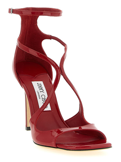Multicolor Leather Stiletto Heel Sandals