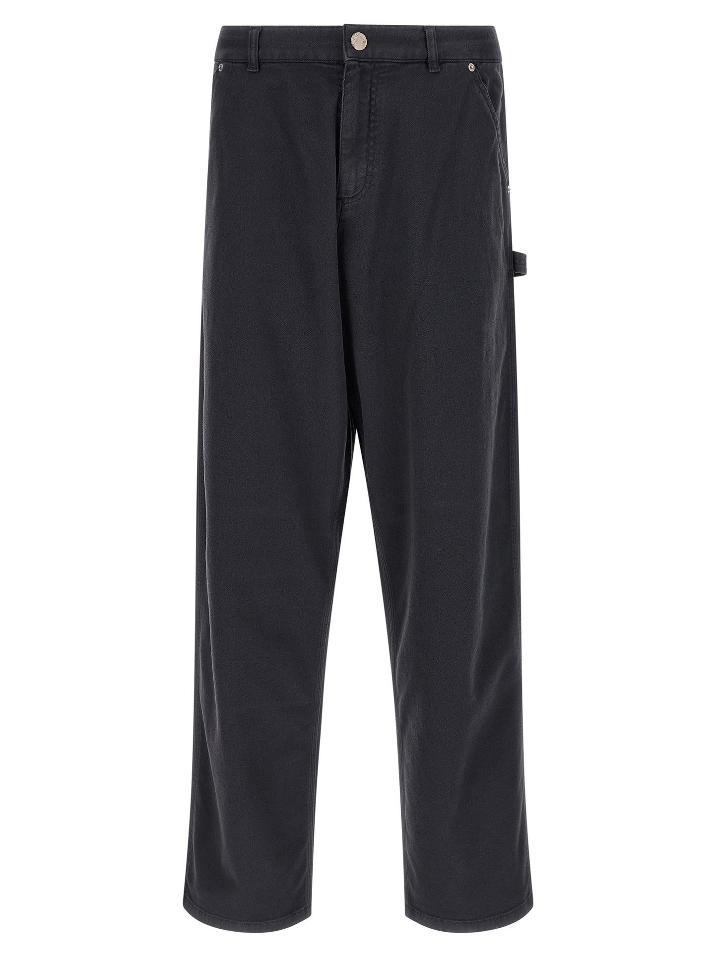 Blue Cotton Cargo Pants