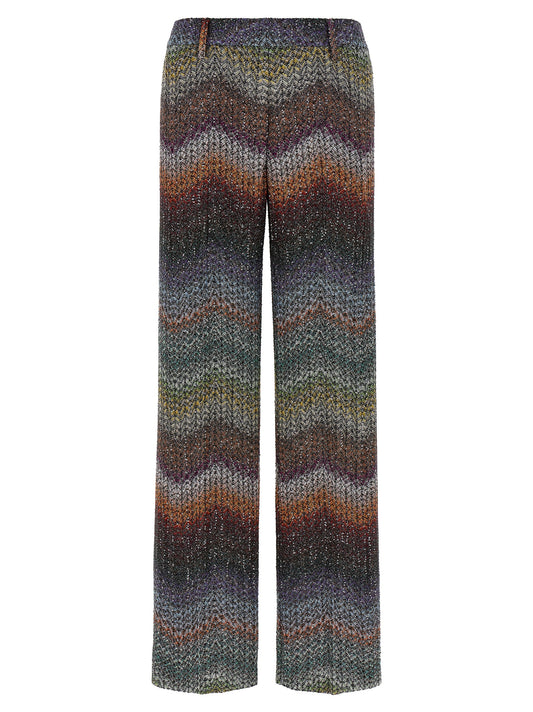 Multicolor Viscose Casual Pants