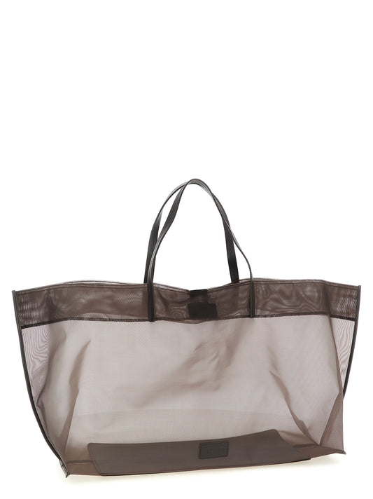 Brown Polyamide Tote Bag