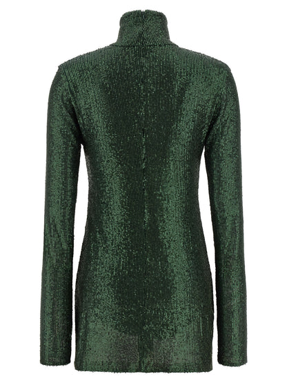 Bicolor Polyester Short Dress