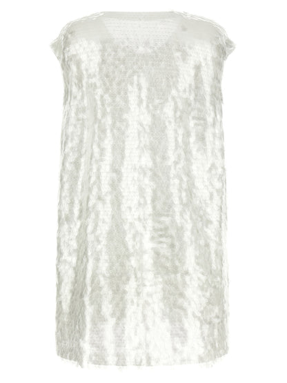 White Polyamide Tank Tops
