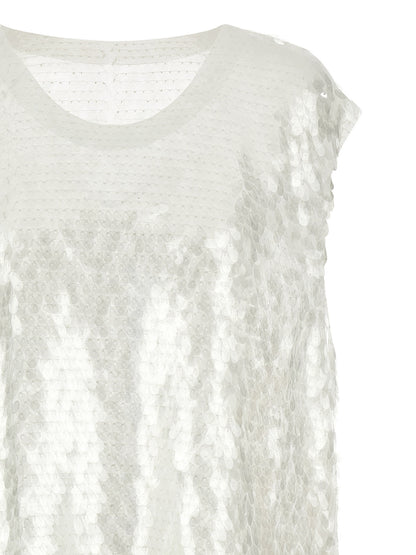 White Polyamide Tank Tops