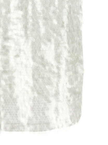 White Polyamide Tank Tops