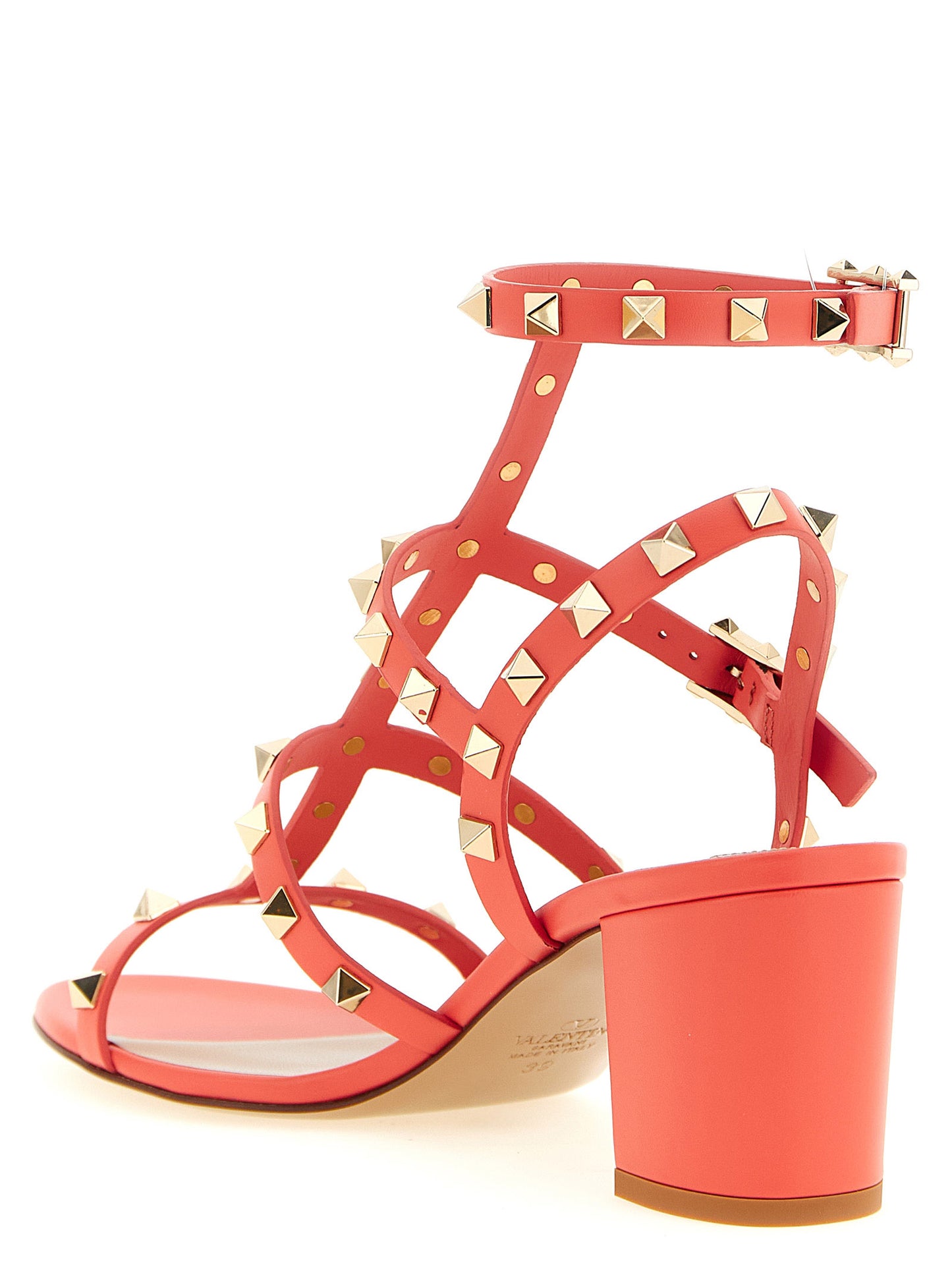 Orange Calfskin Platform Sandals