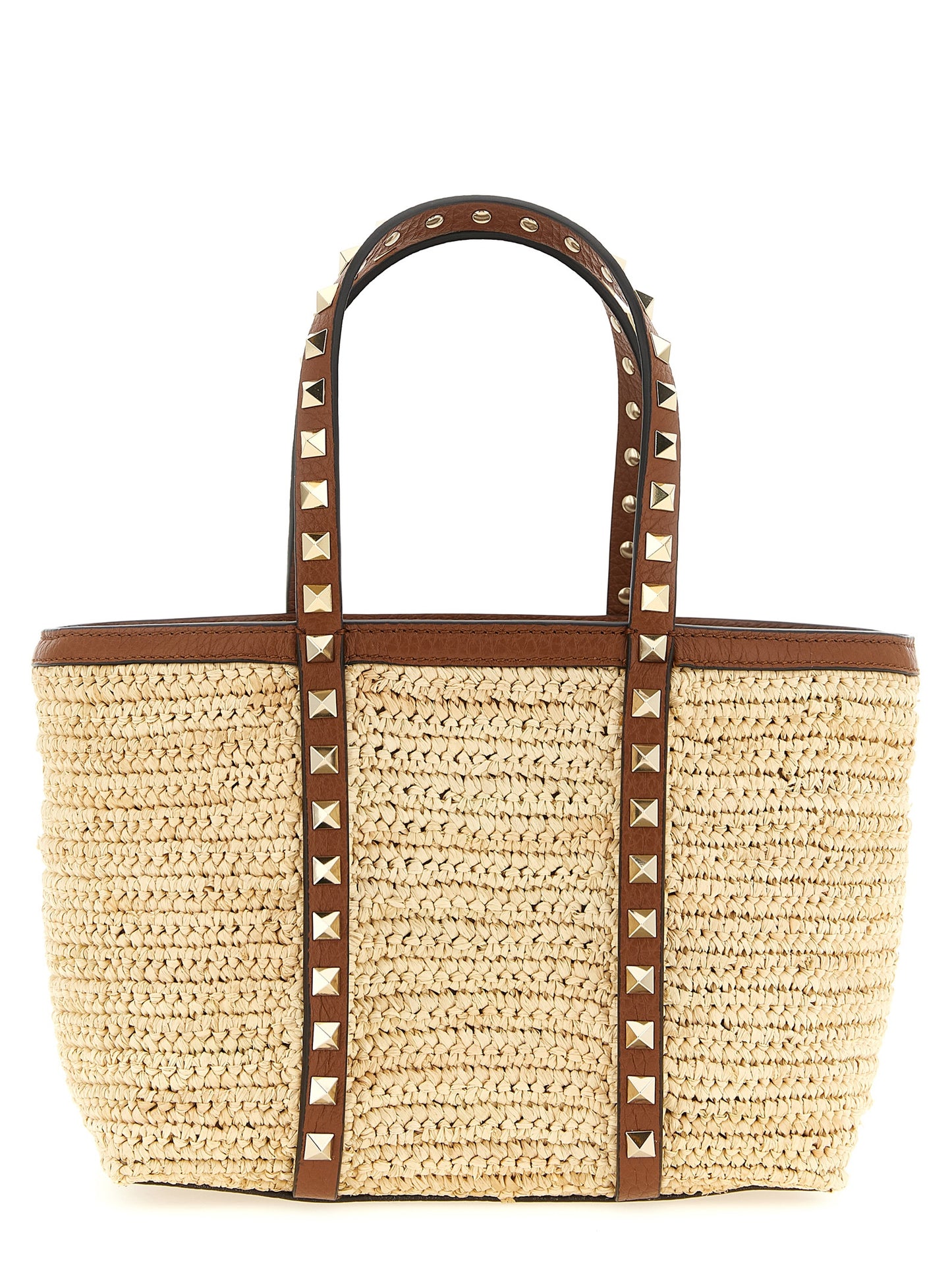 Beige Straw Tote Bag