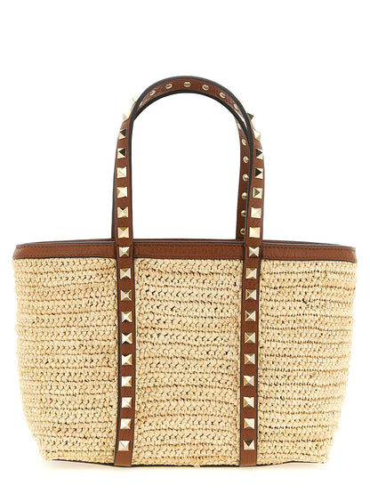 Beige Straw Tote Bag
