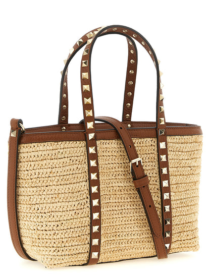 Beige Straw Tote Bag