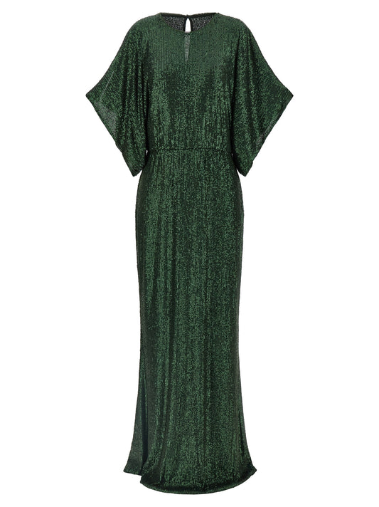 Bicolor Polyester Long Dress