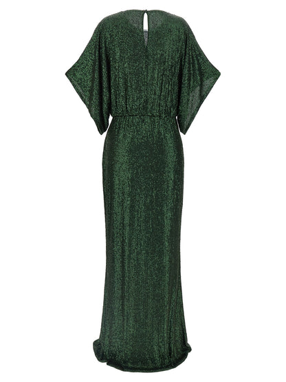 Bicolor Polyester Long Dress