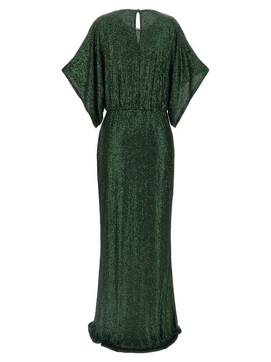 Bicolor Polyester Long Dress