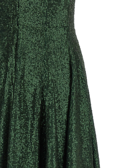 Bicolor Polyester Long Dress