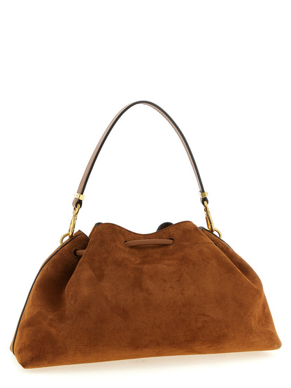 Gold Calfskin Shoulder Bag