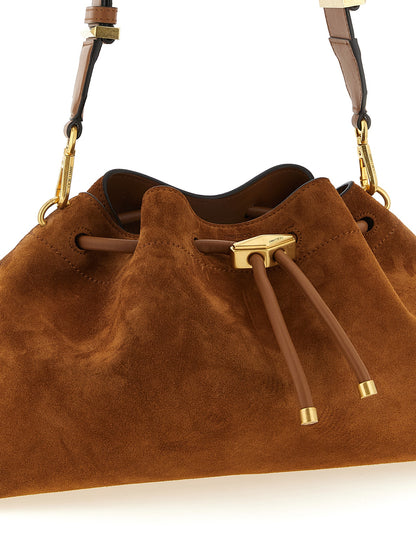 Gold Calfskin Shoulder Bag