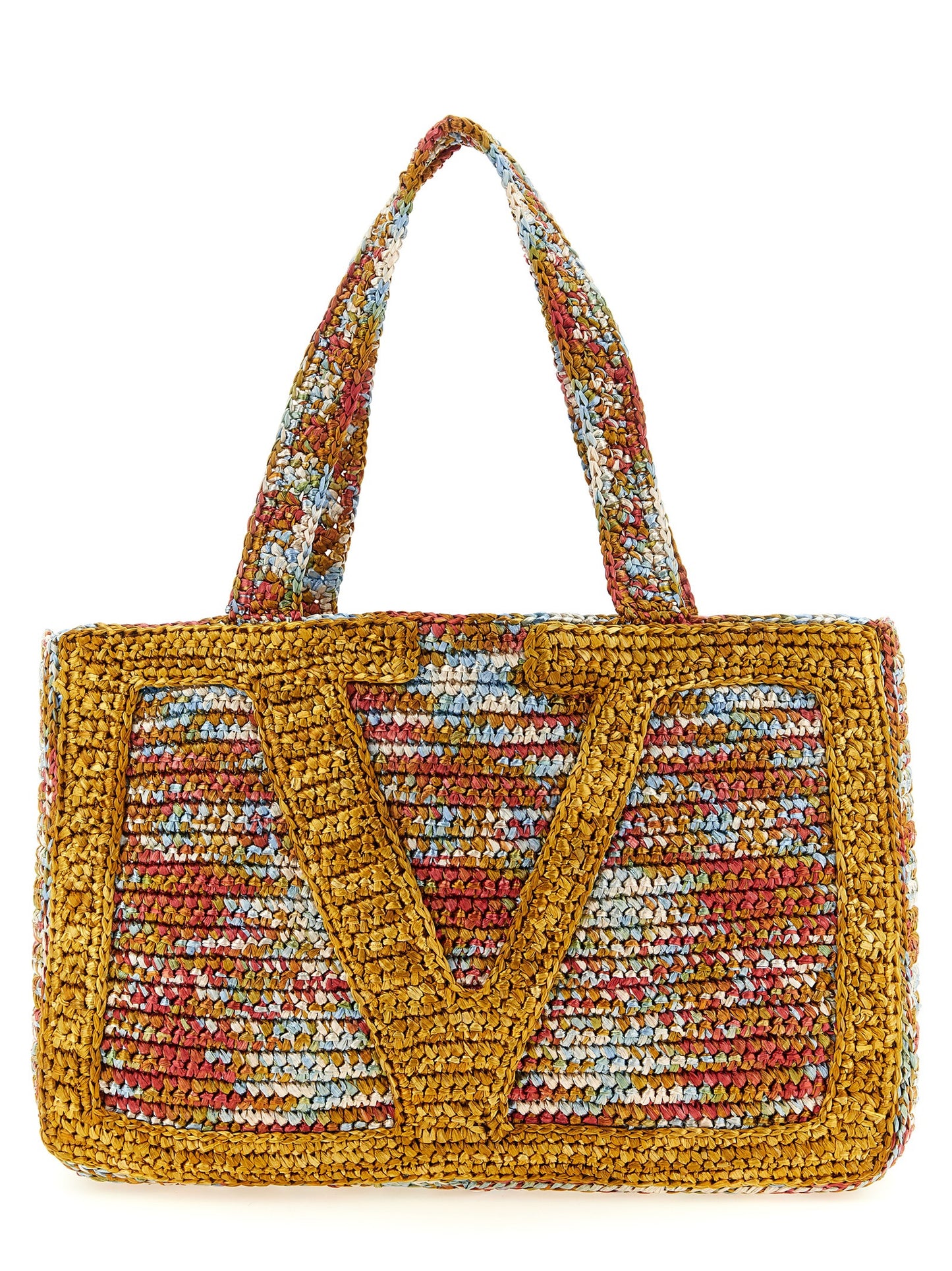 Multicolor Viscose Tote Bag