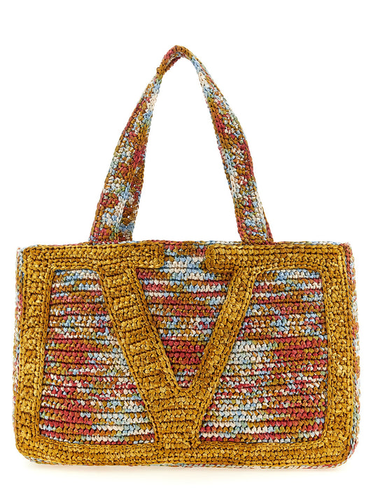 Multicolor Viscose Tote Bag