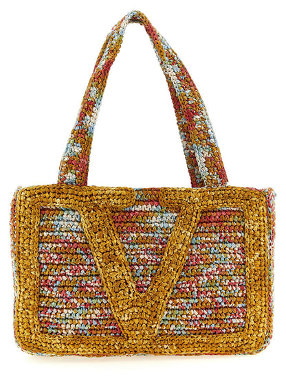Multicolor Viscose Tote Bag